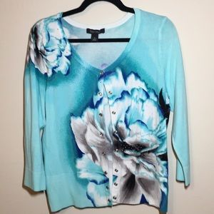 White House Black Market Snap Front Cardigan L